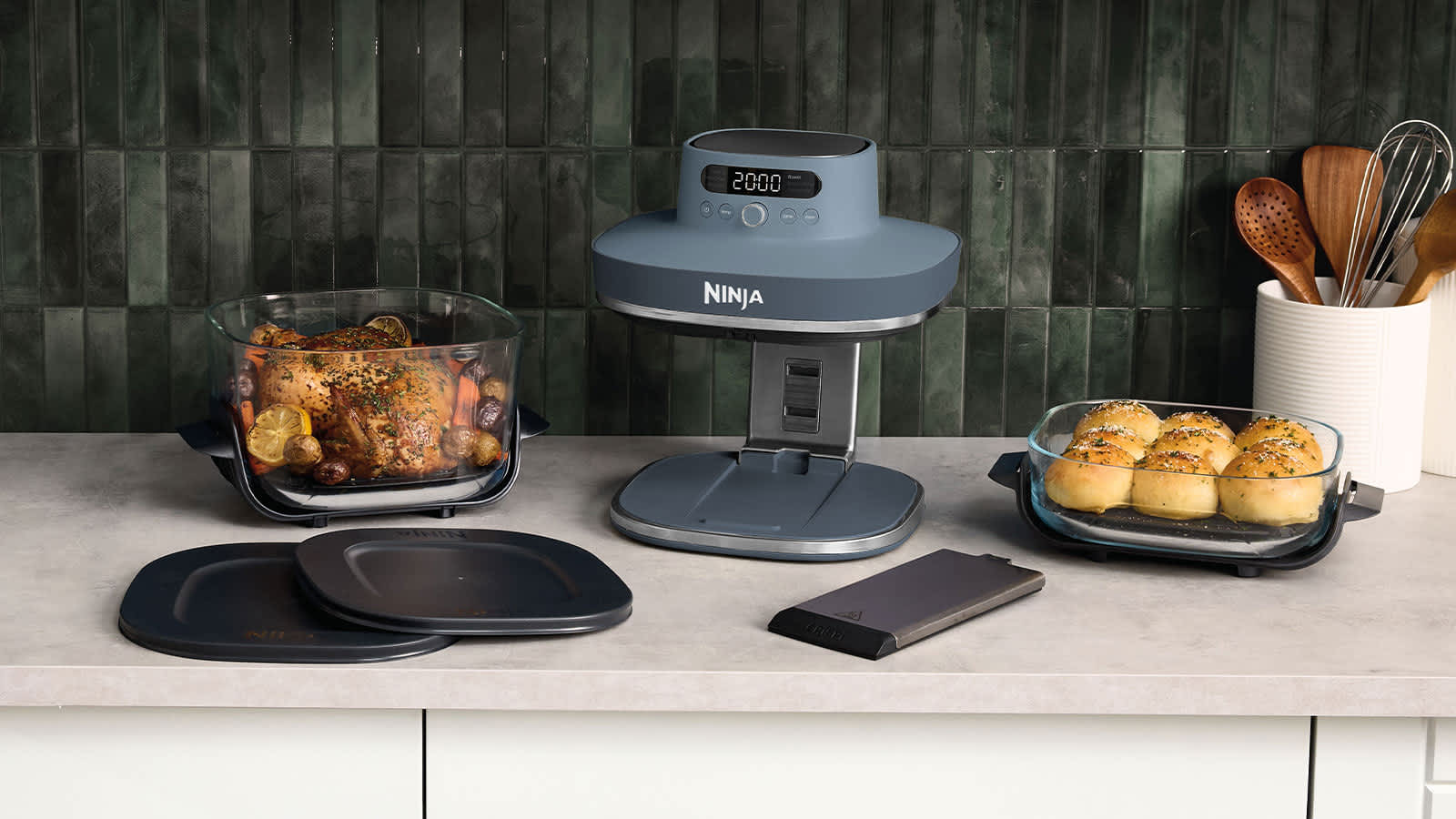 Ninja CRISPi PRO 7-in-1 Glass Air Fryer – Rose Quartz AS101UKRS